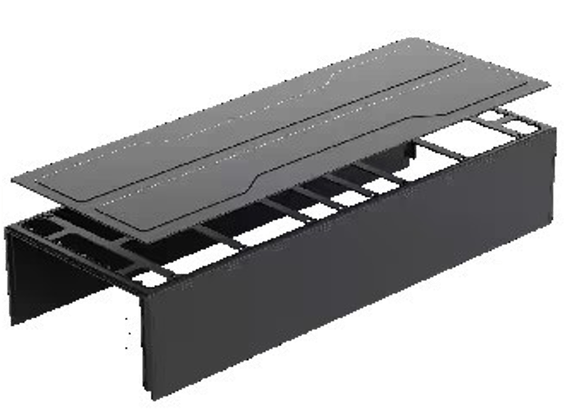 Battery plastic structural enclosure assembly.
