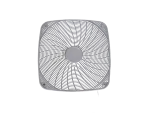 Injection molded exhaust fan cover.