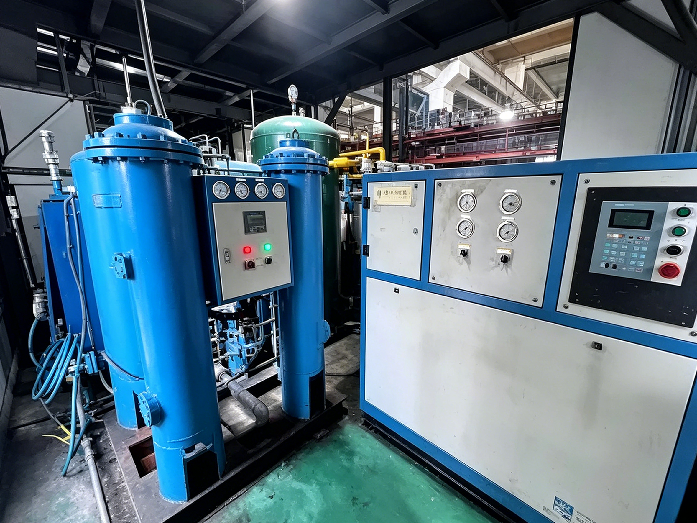Gas-assisted injection molding machine setup.