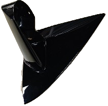 High-gloss paint-free automotive trim component.