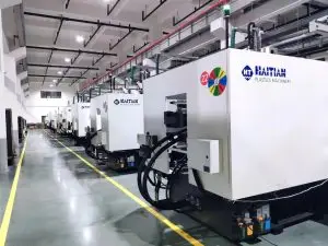 Injection molding machine used for large-part production.