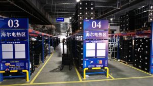 Qingdao Jixian warehouse logistics area.