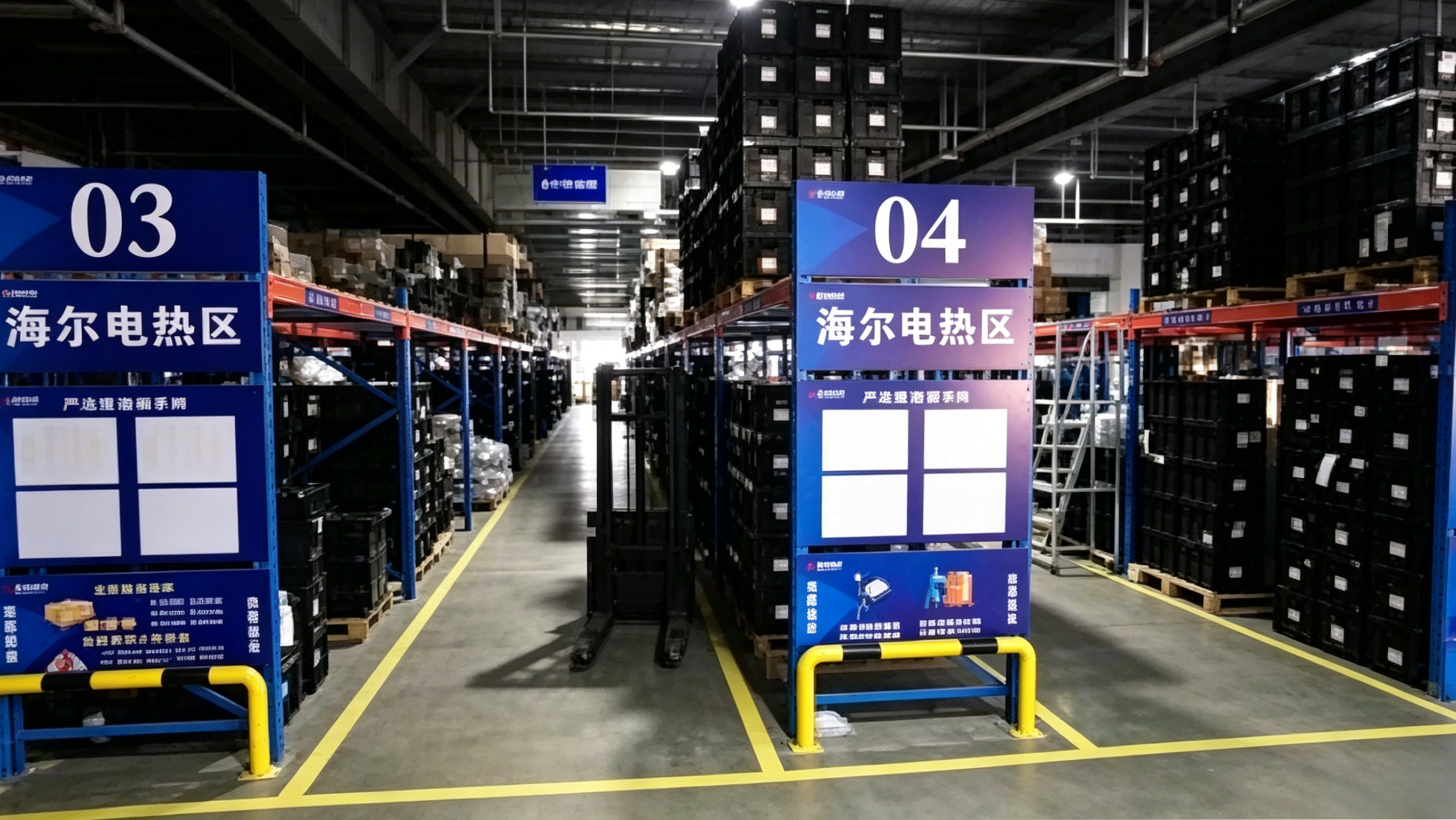Qingdao Jixian warehouse logistics area.