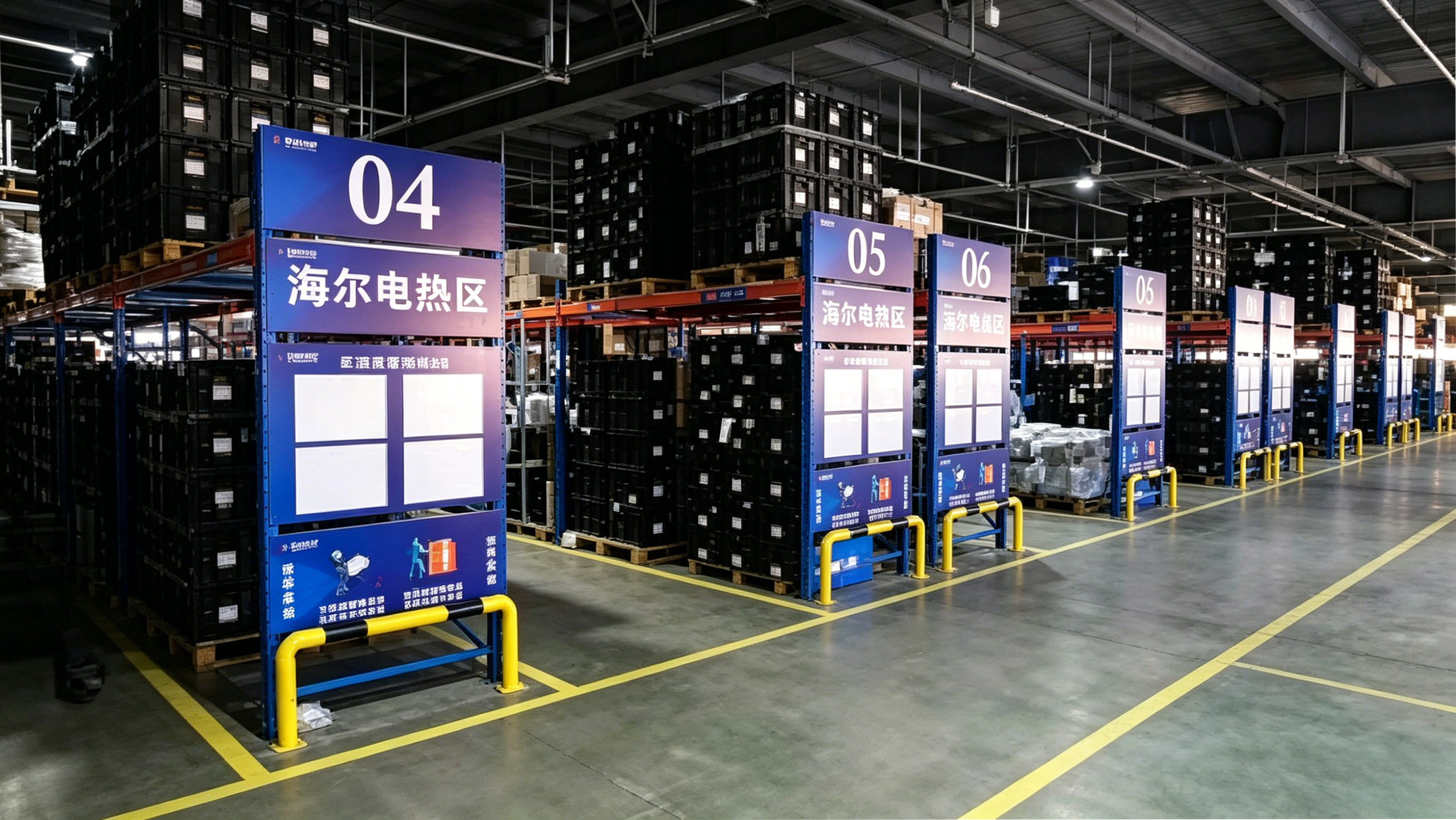 Qingdao Jixian warehouse storage area.